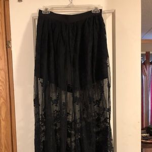 Black Lace Skort